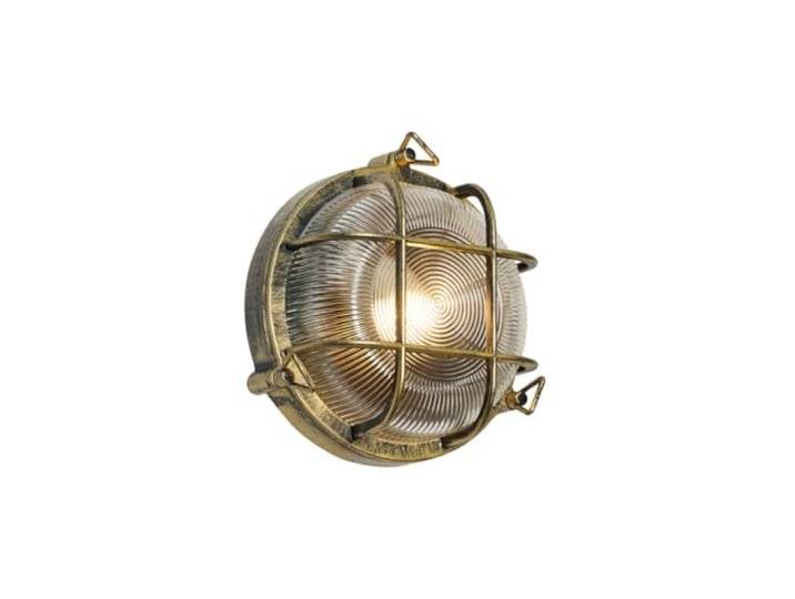 Qazqa industriel applique murale extérieure doré 9cm Nautica