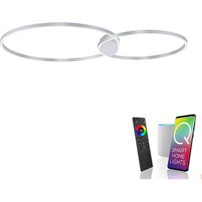 LED Deckenleuchte "Q-KATE", aluminiumfarben, 1, 1 Stk., NEUHAUS Q SMART HOME LIGHTS, Leuchten, LED Deckenleuchte