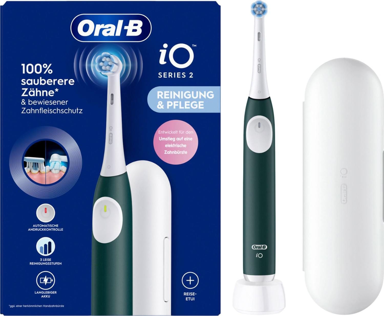 Oral-B iO Series 2 Elektrische Zahnbürste + Reiseetui Forest Green
