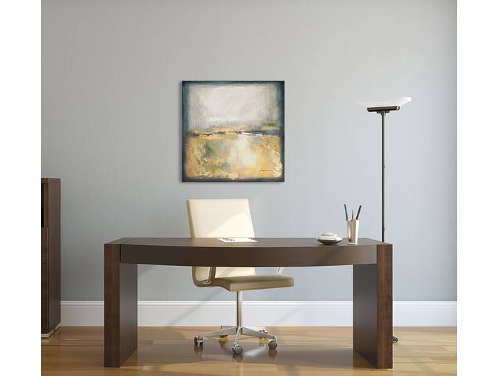 Leinwandbild Heller Horizont Mischgewebe Multicolor 70 x 70cm