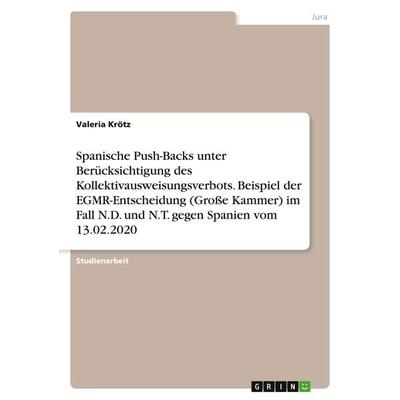 Spanische Push-Backs unter Berücksichtigung des Kollektivausweisungsverbots. Beispiel der EGMR-Entscheidung (Große Kammer) im Fall N.D. und N.T. gegen