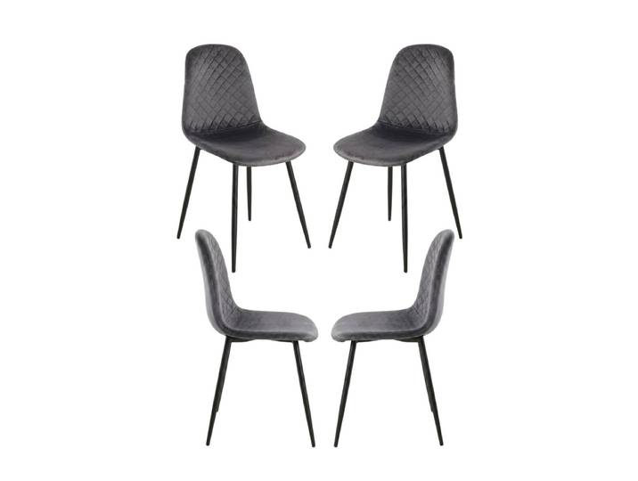 4er Set Boide Stühle - Gris dunkel