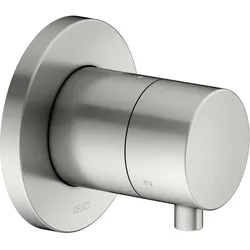 KEUCO IXMO Umstellventil Unterputzmodell für 3 Verbraucher mit Comfort Griff, ohne Absperrung, Rosette rund, 59548061001, Farbe: Edelstahl-finish