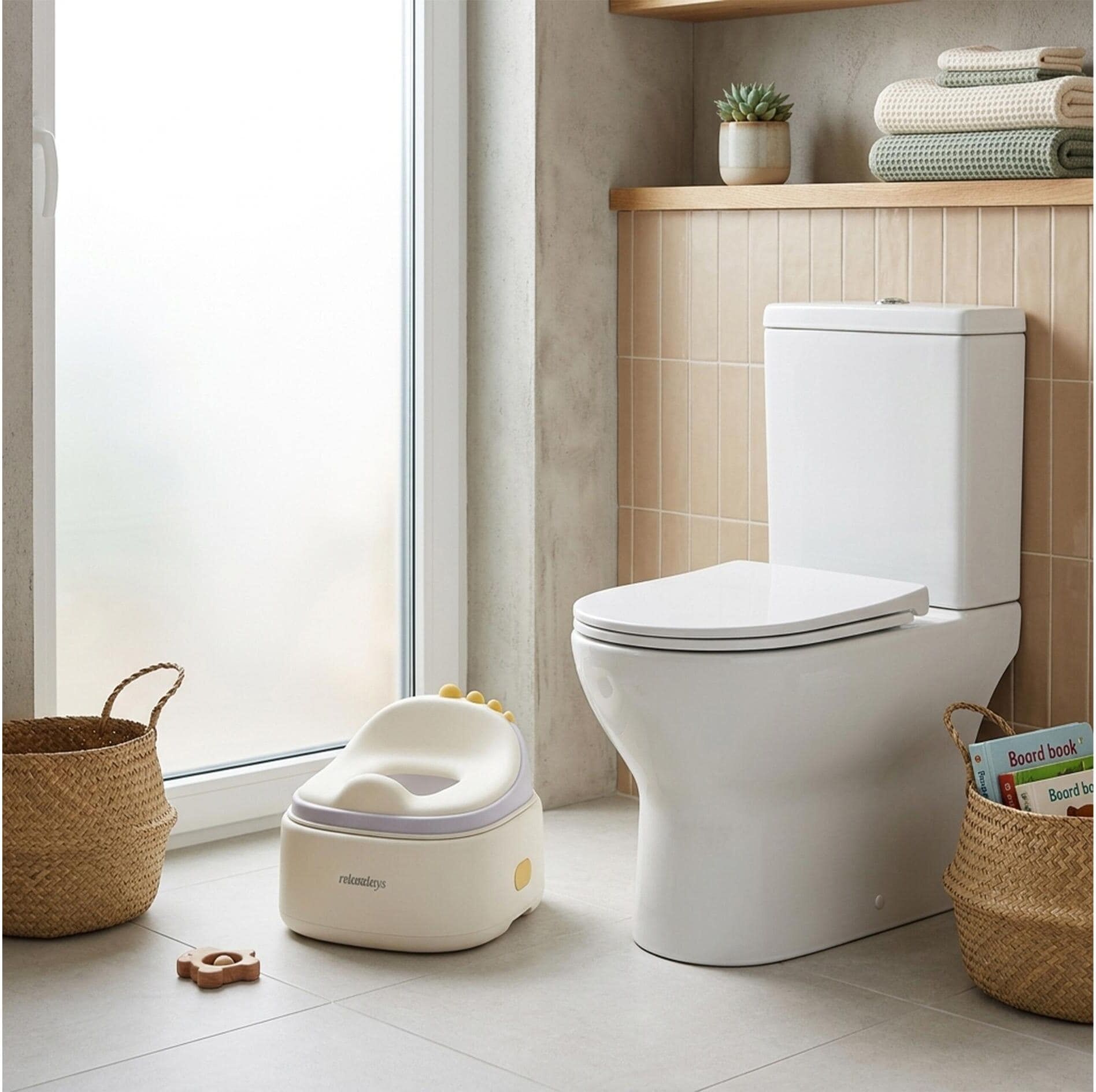 Kinder-WC RELAXDAYS "Abhaltetöpfchen", Baby, beige (grau), WCs Kinder-WC grau Einheitsgröße