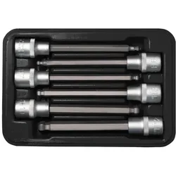 SW-Stahl, Steckschlüssel + Stecknuss, 05010L Kugelinnensechskant  extra lang, 1/2 Zoll 5-6-7-8-10-12 mm (10 mm, 12 mm, 5 mm, 6 mm, 7 mm, 8 mm)