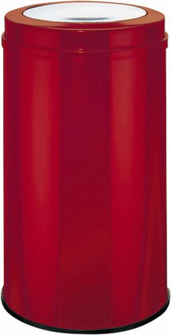 Wesco Mülleimer Big Swing mit Schwingdeckel, Schwingdeckeleimer, Abfalleimer, Abfallsammler, Stahlblech, Rot, 120 L, 350931-02