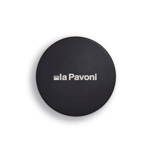 La Pavoni Edelstahl-Leveller- Tamper mit Logo, Schwarz 58 mm