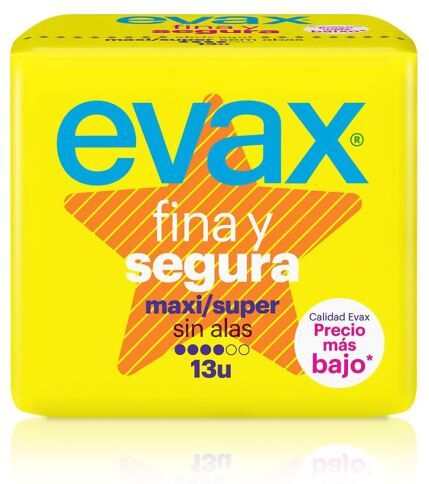 Evax Fine and Safe Maxi Without Wings 13 Units 13 Units