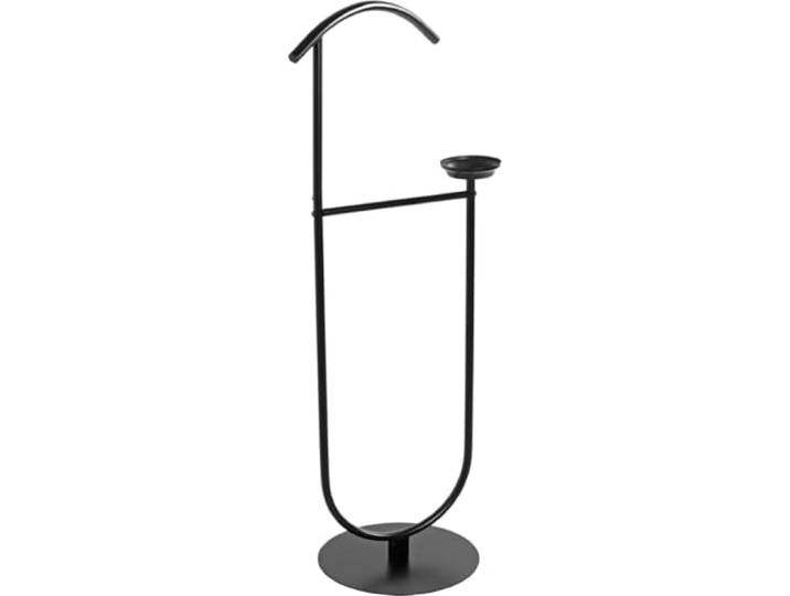 HAKU Herrendiener Schlafzimmer schwarz Metall stummer Diener Kleiderablage - Maße: B 45 x H 116 x T 34 cm, Style: Modern