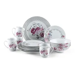 Kombiservice Grace 16tlg. Porzellan Rosa