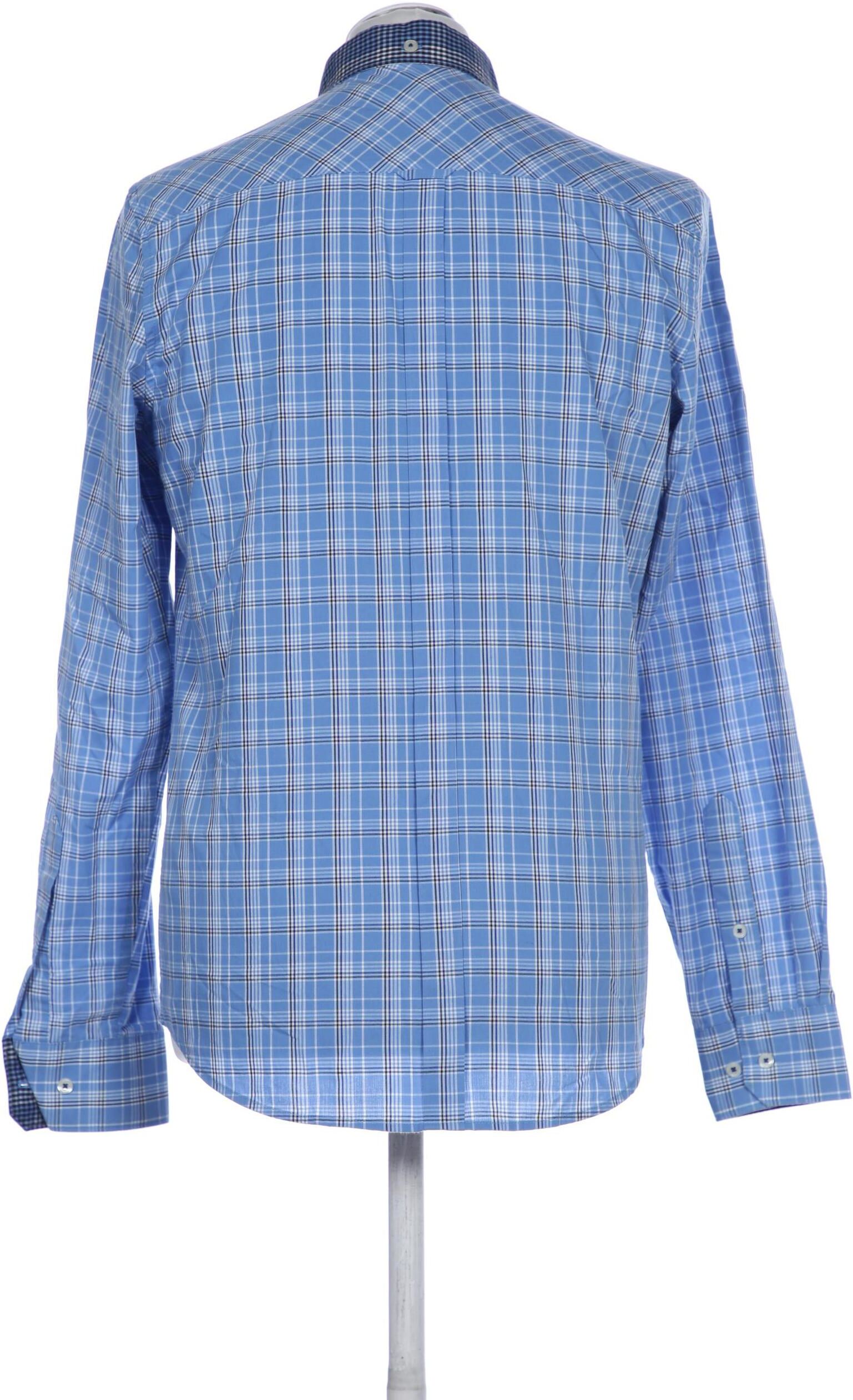 Ben Sherman Herren Hemd, Blau, Gr. S, Baumwolle / Synthetik - Second Hand