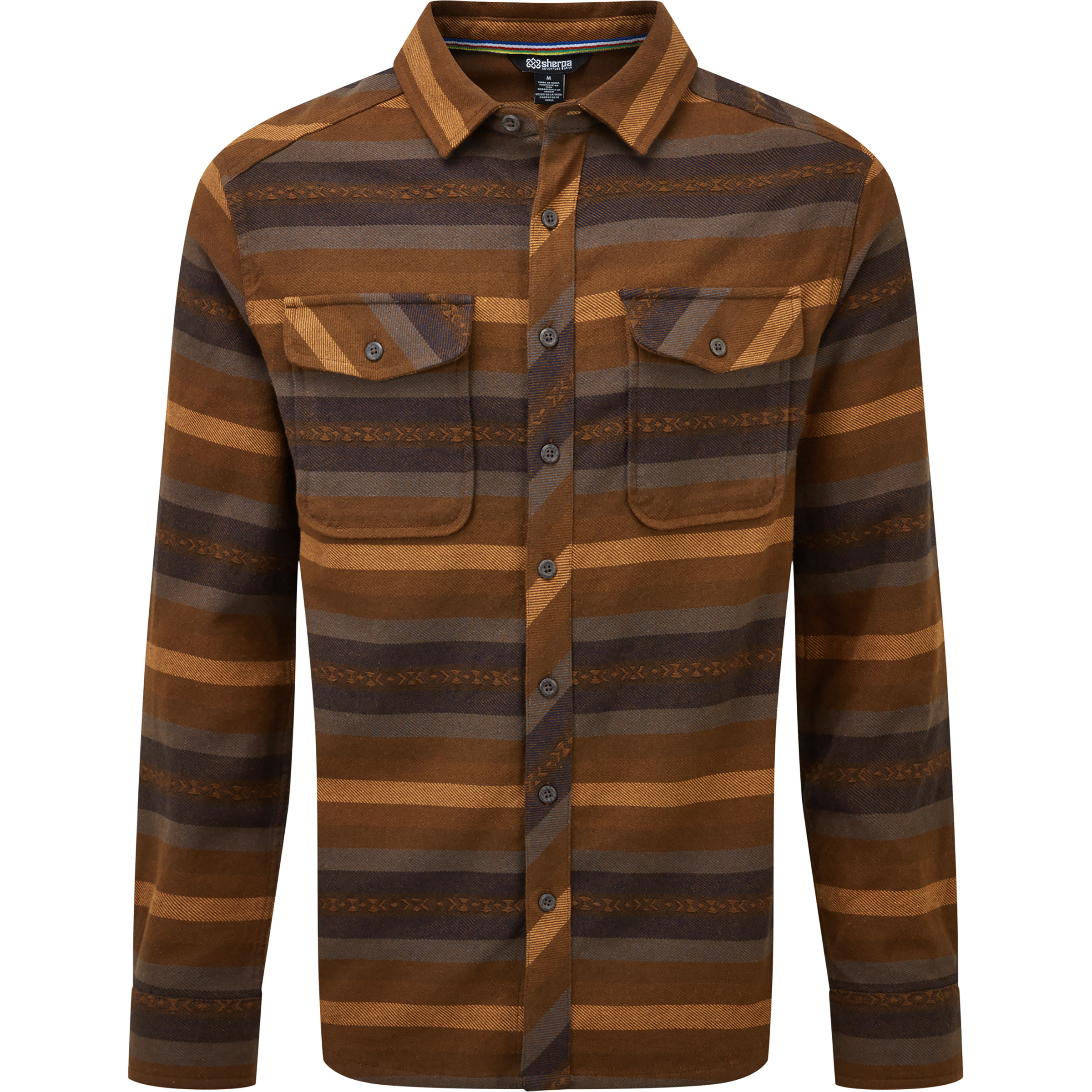 Sherpa Adventure Gear Choejor Shirt Herren Hemden braun Größe XL Lifestyle Atmungsaktiv