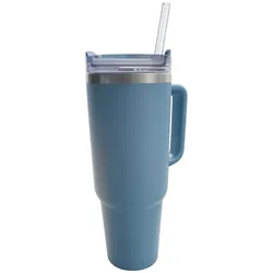 TRENDSHOP Edelstahlbecher Elixir of Life 1,2l - blau