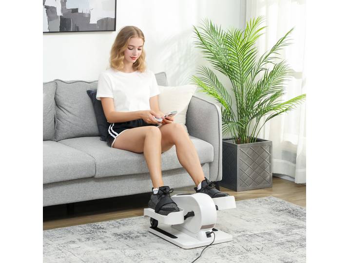SPORTNOW Mini Elliptique Sous Bureau 12 Vitesses Écran LED