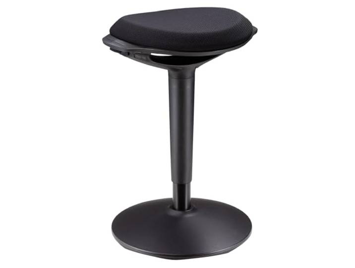 IDIMEX Hocker Astoria - Ergonomisch, Höhenverstellbar, Bürostuhl, Arbeitsstuhl, Schwarz