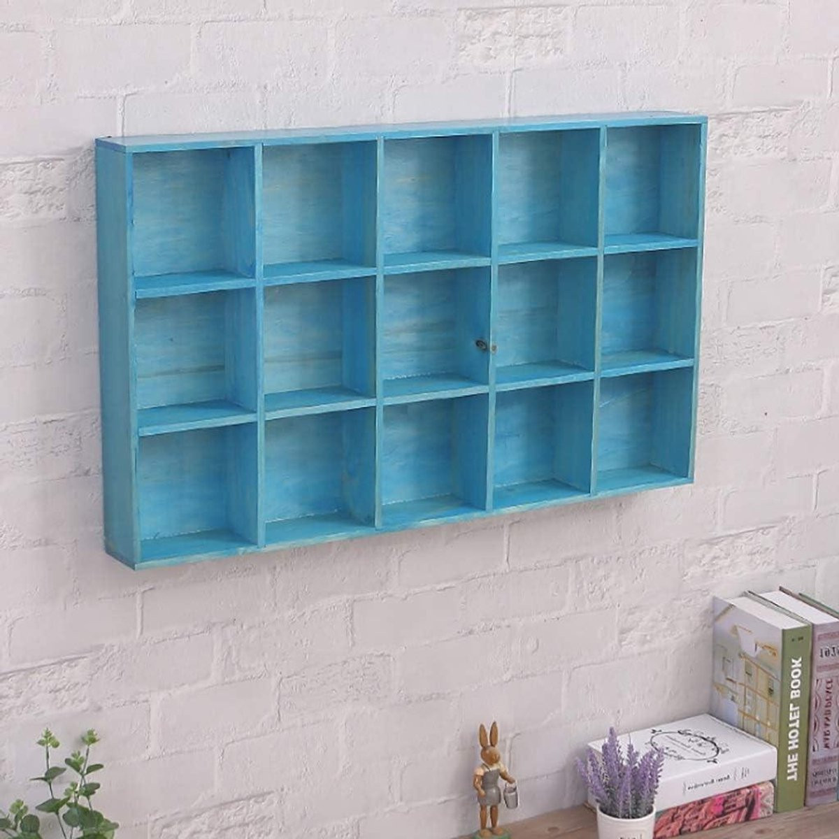 Zwevende Wandplank Media Opbergrek Wit - B: 82 cm x D: 17,5 cm