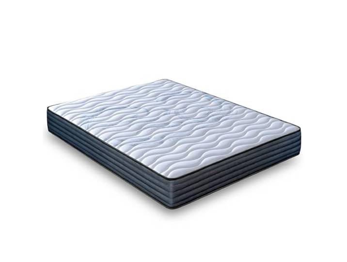 LUXIABED Matratzen 135x190 Doppelbett Winter Sommer gerollt. Atmungsaktiv, milben- und hypoallergen. 3X Stoff. Komfort + Festigkeit mittelhoch Farbe Grau Fantasiemodell Höhe 20cm