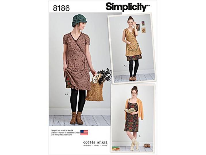 Simplicity snijpatroon 8186 patroon Dottie engelenmantel: wrap & draagkleding, wit