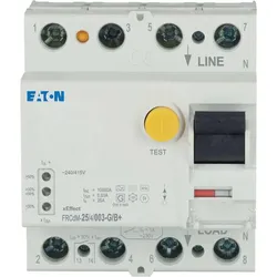 Eaton 167880 Digitaler FI-Schalter, allstromsensitiv, 25 A, 4p, 30 mA, Typ G/B+ FRCDM-25/4/003-G/B+