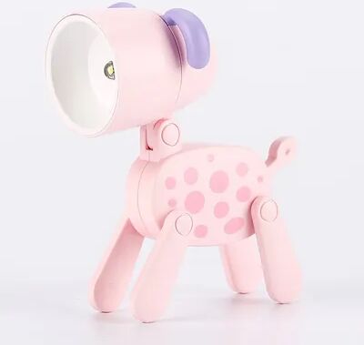 Universal Stock Cute Dog & Deer LED Night Light Foldable Kids Bedside Lamp Mini Book Light pink Dog