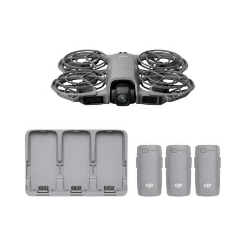 DJI Neo 2 Fly More Combo 4K-drone met camera, palmstart en -landing, gebarenbediening, ActiveTrack en omnidirectionele obstakeldetectie, inclusief 3 batterijen