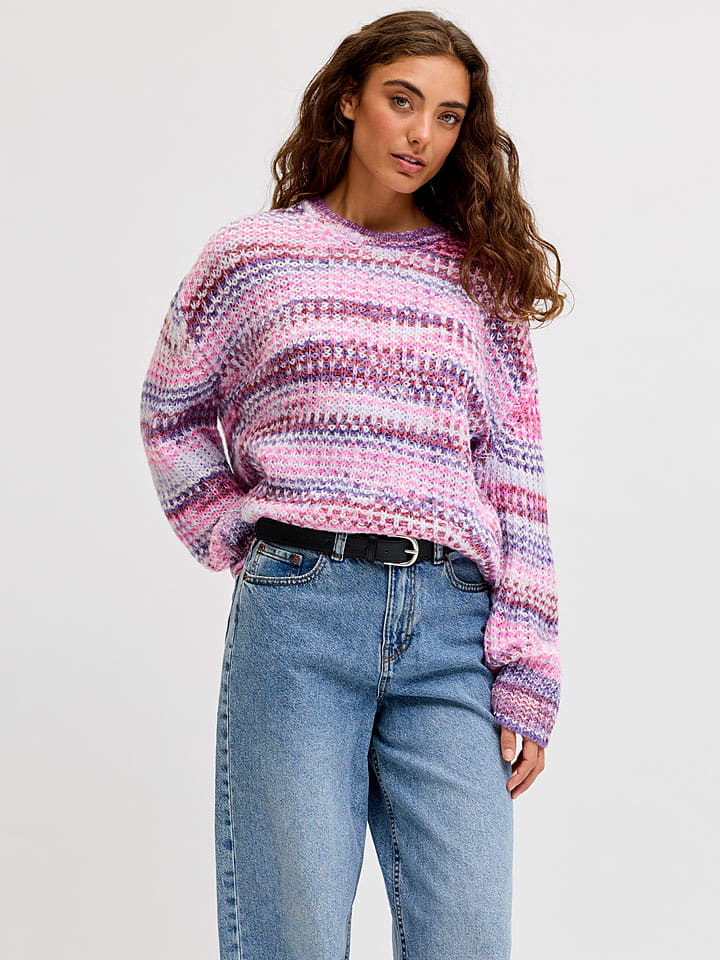 JJXX Pullover "Simone" in Rosa/ Lila - XL