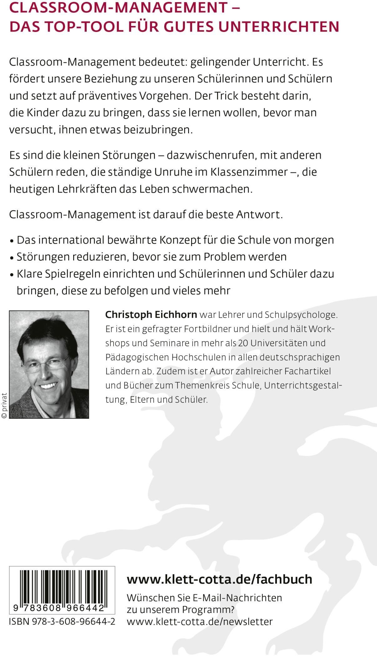 Klett-Cotta Sachbuch Classroom-Management