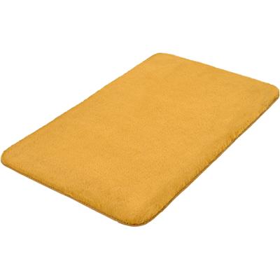 Badematte KLEINE WOLKE "Cony, Badvorleger, Badezimmer Teppich", gelb (goldgelb), H:25mm, Polyester, Badematten, Badematte, Badteppich, Fell-Optik, Uni Farben, besonders weich & kuschelig