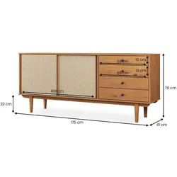 Idimex, Kommode + Sideboard, Simona (175 x 41 x 76 cm)