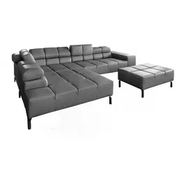 ECKSOFA NELSON Anthrazit Leder