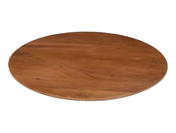 SAM Runde Tischplatte Brasilia 90x90 cm Akazie nussbaum Schweizer Kante Akazienholz massiv, pflegeleichte DIY-Tischplatte, für Esstisch & Bistrotisch