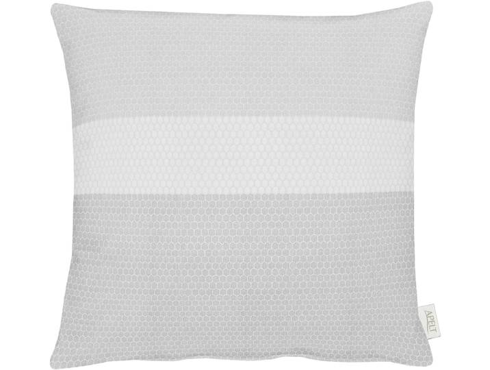 Dekokissen APELT Rayon Gr. 1, grau (grau, gemustert), B:48cm L:48cm, Polyester, Dekokissen_Sitzkissen_Kissenhüllen, Dekokissen, Kissenhülle mit Füllung, 1 Stück