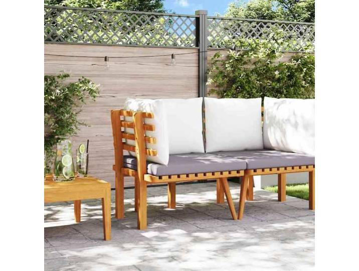 NEW 2025  Banc d'angle de jardin - GKK - Siège de jardin - avec coussins - bois d'acacia massif GGK1907