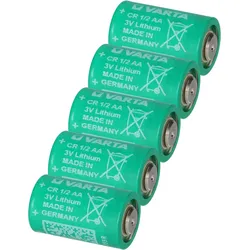 5x Varta Lithium 3V Batterie CR 1/2AA VKB 6127 101 301 950mAh