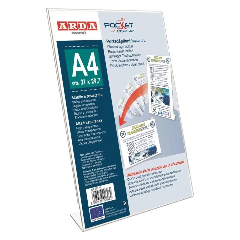 Arda Skilteholder A4 L-fod (A4) (80LA4)