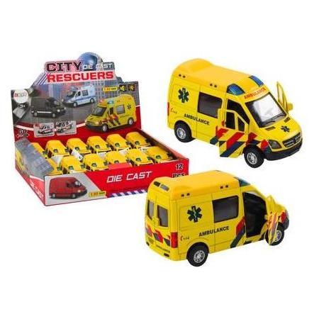 Lean Toys Rettungswagen Rettungswagen 1:32 Lichter Sound Antrieb gelb (52404364)