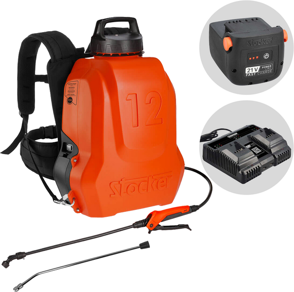 Stocker Ergo 12 L - Pompa irroratrice a spalla a batteria - 21 V/ 2.6 Ah