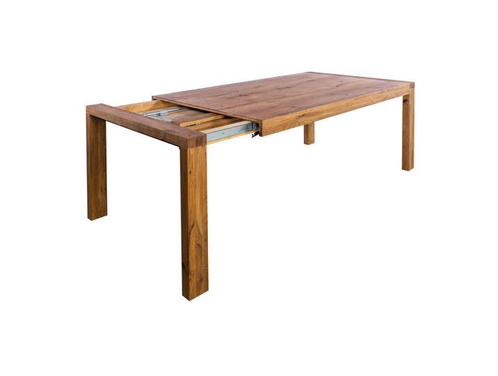 Kawola Esstisch Lian Holz Eiche, Zwetschgeholzfarben, Eichenholz, Echtholz,Eiche, Rechteckig, 200x76x100 cm, Esszimmer, Esstische