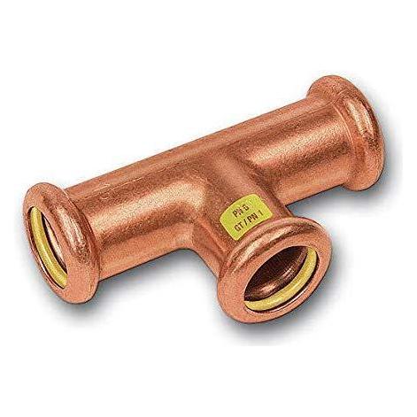 Sanha 28x22x28mm T til gas lige - Cu press til gas. M og V bakker (T-Verbindung) (110130282228)