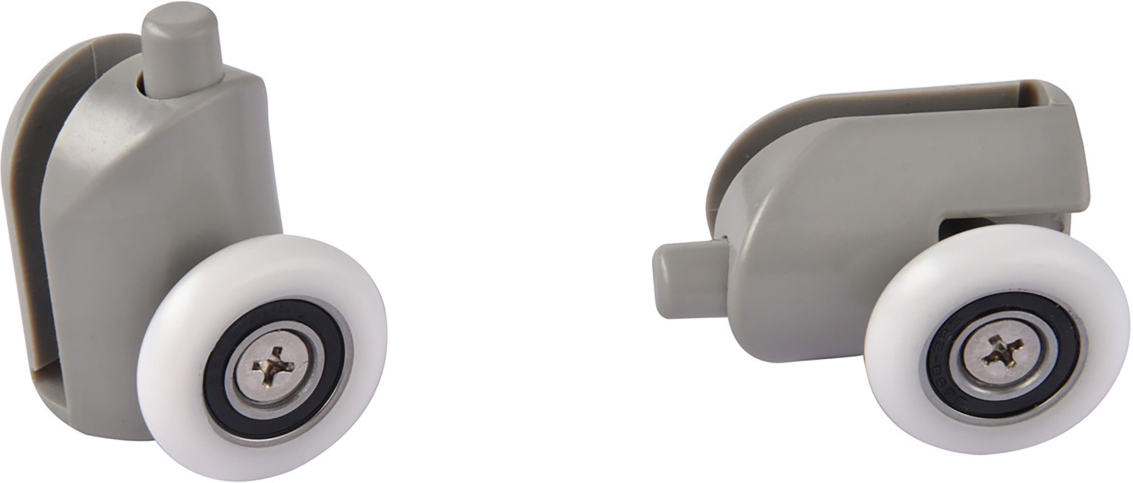 Tecnomat KIT 2 SCORRIMENTI INFERIORI SINGOLA RUOTA  Ø25 mm NYLON GRIGIO VETRO 4-6 mm FORO 12 mm