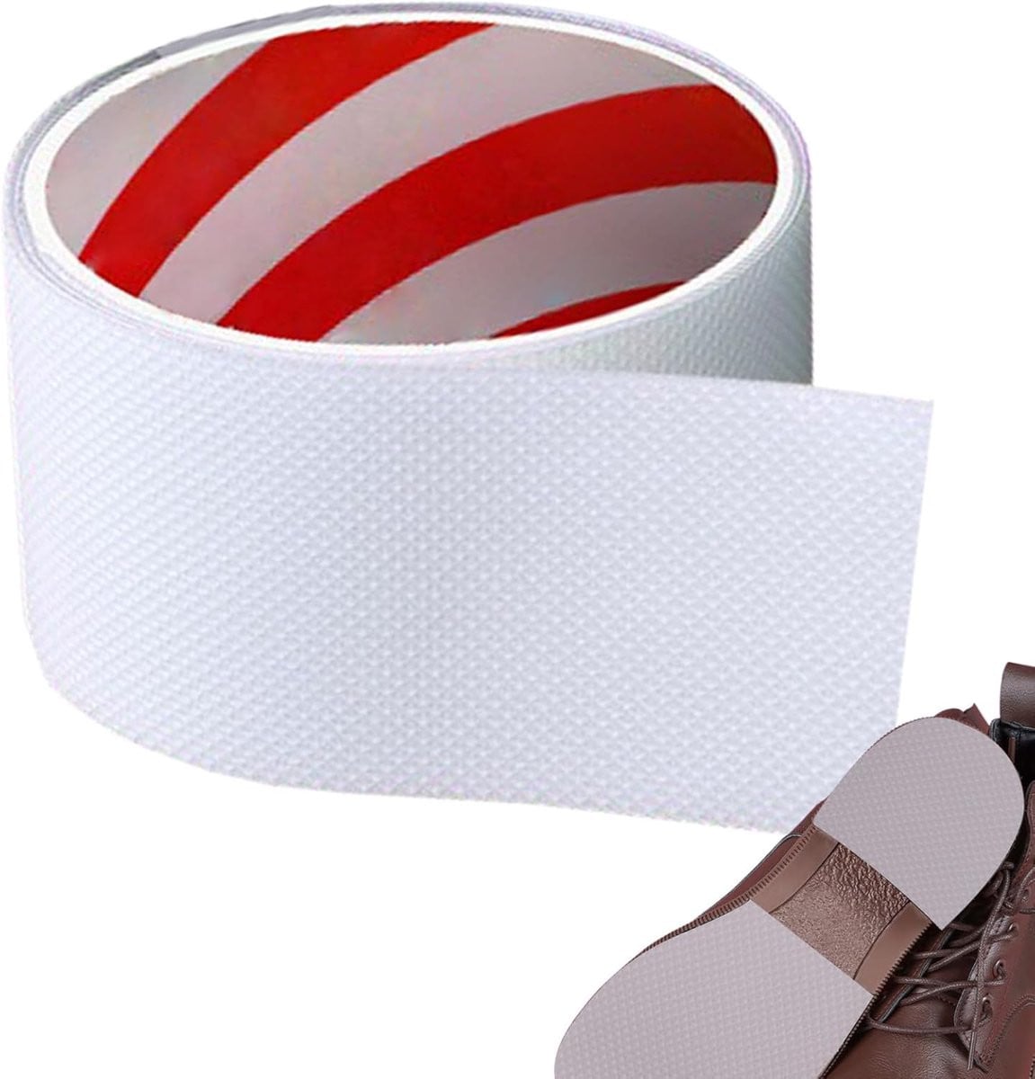 Zelfklevende antislip strips voor schoenen met verbeterde grip, zwart raster, 100 x 10 cm