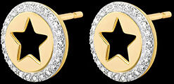 Edenly Ohrringe Stellar - WeiÃŸgold und Gelbgold 18 Karat mit Diamanten