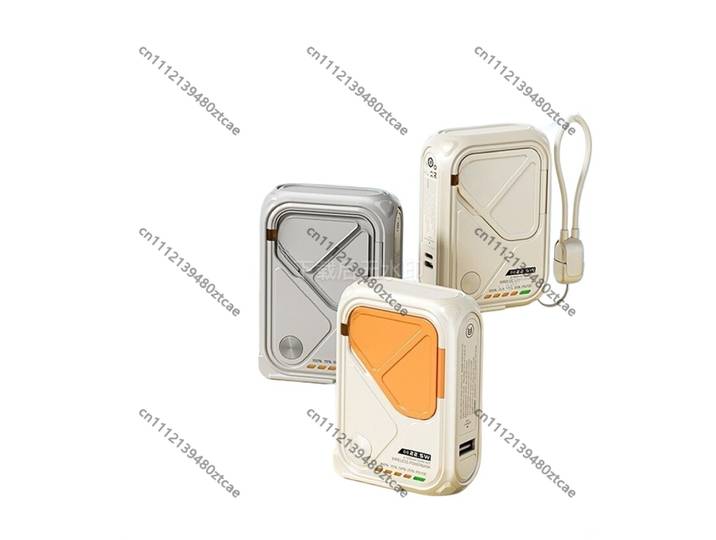 Batterie externe portable 20000mAh avec câble intégré, charge rapide magnétique sans fil pour téléphones mobiles