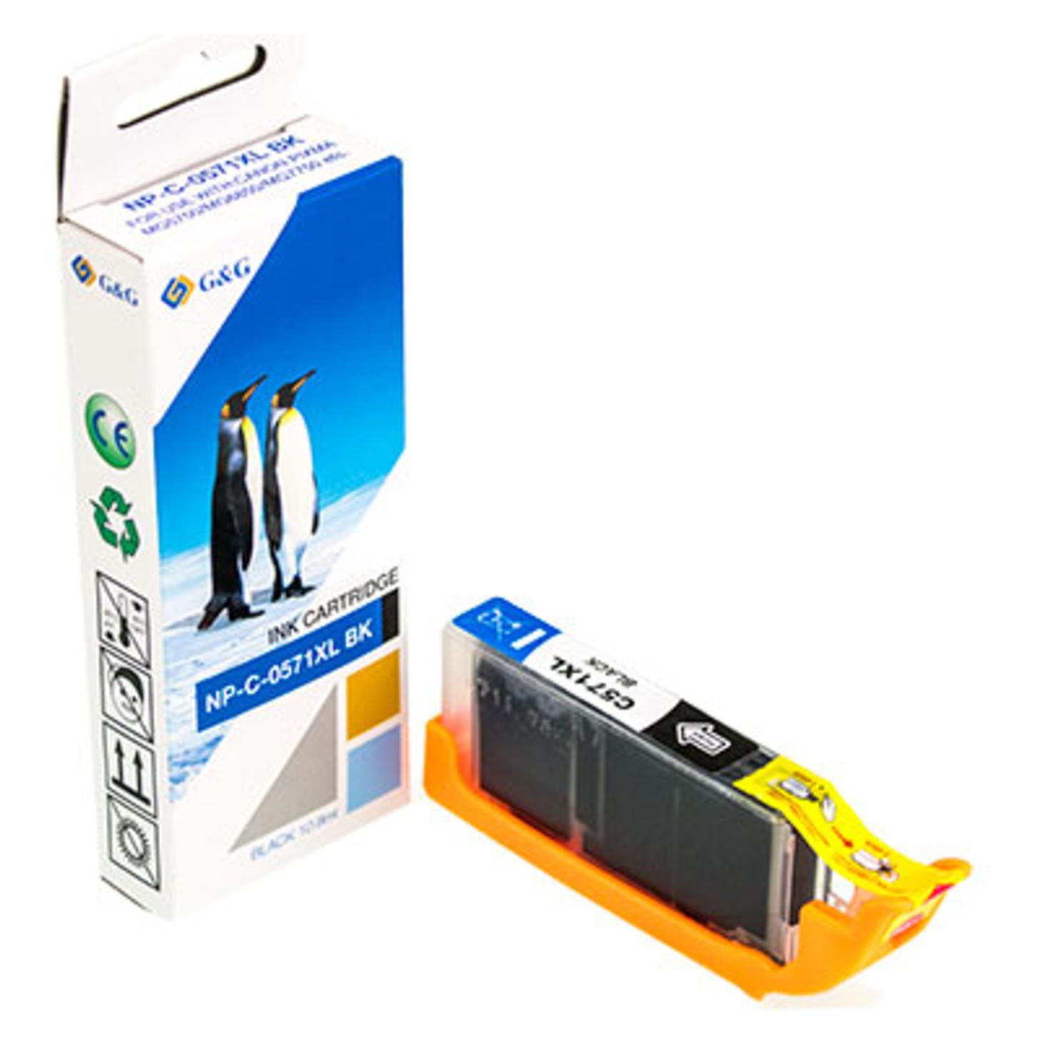 G&G Tinte komp. mit Canon CLI-571XLBK/ 0331C001 FotoSchwarz (BK) (13856)