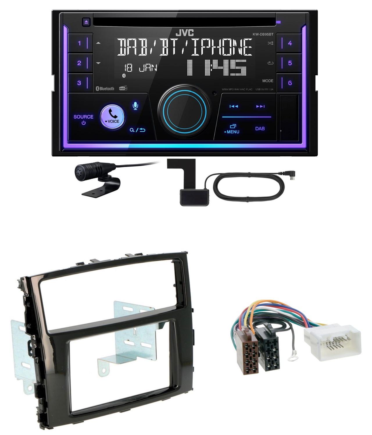 JVC KW-DB95BT Bluetooth Digitalradio Einbauset für Mitsubishi Pajero ab 2015
