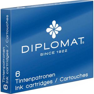 Diplomat Füllerpatronen Standard D10275212, königsblau, 6 Stück