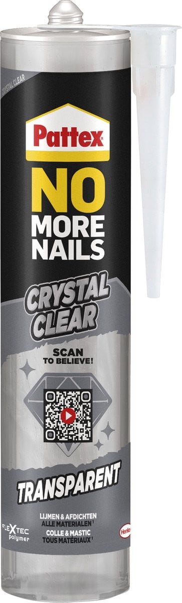 Pattex No More Nails Crystal Bouwkit - 290 g - Transparant en UV-bestendig