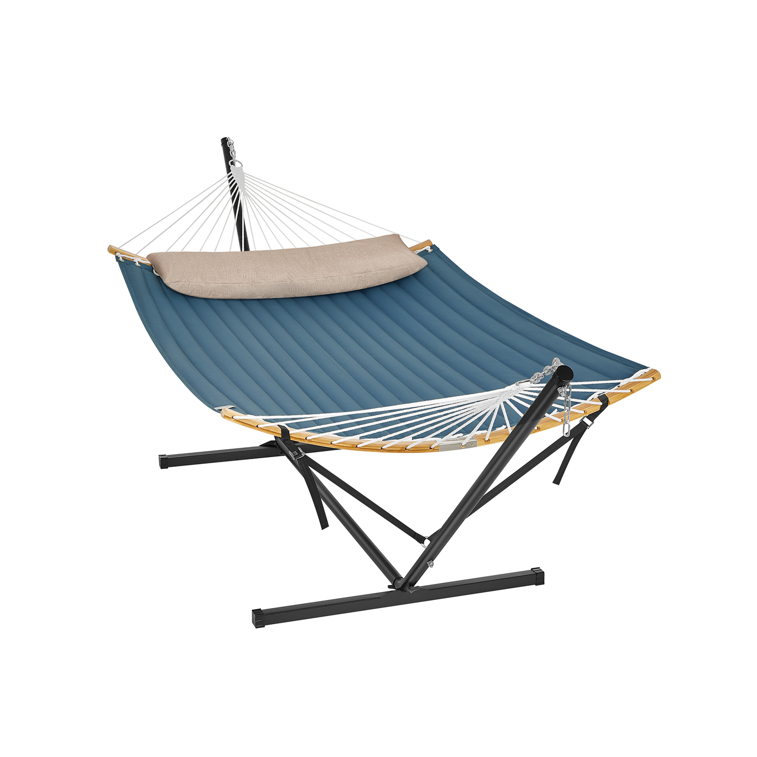 SONGMICS Hängematte mit Gestell aus Metall blau B34GHS002Q01