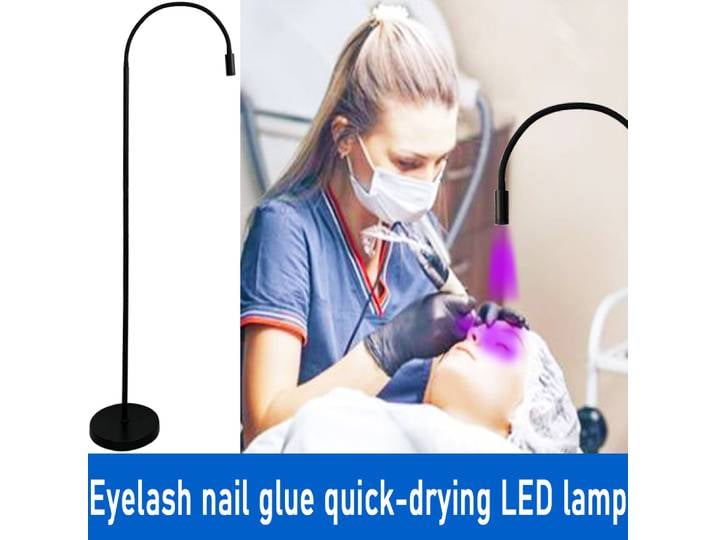 Lampe de sol avec interrupteur au pied spécial, colle UV, durcissement de faux cils, lampadaire de greffe de cils