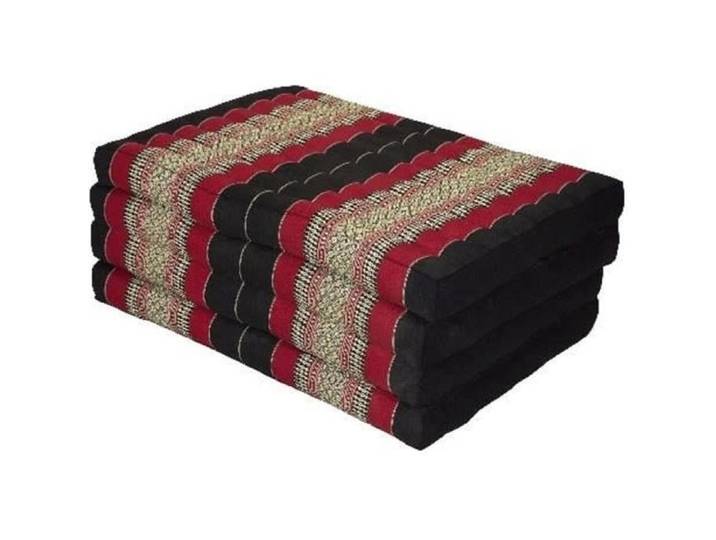 Matelas Thaï Pliable en Coton et Kapok XXXL - Fine Asianliving - Noir Rouge - Dimensions 80x200 cm
